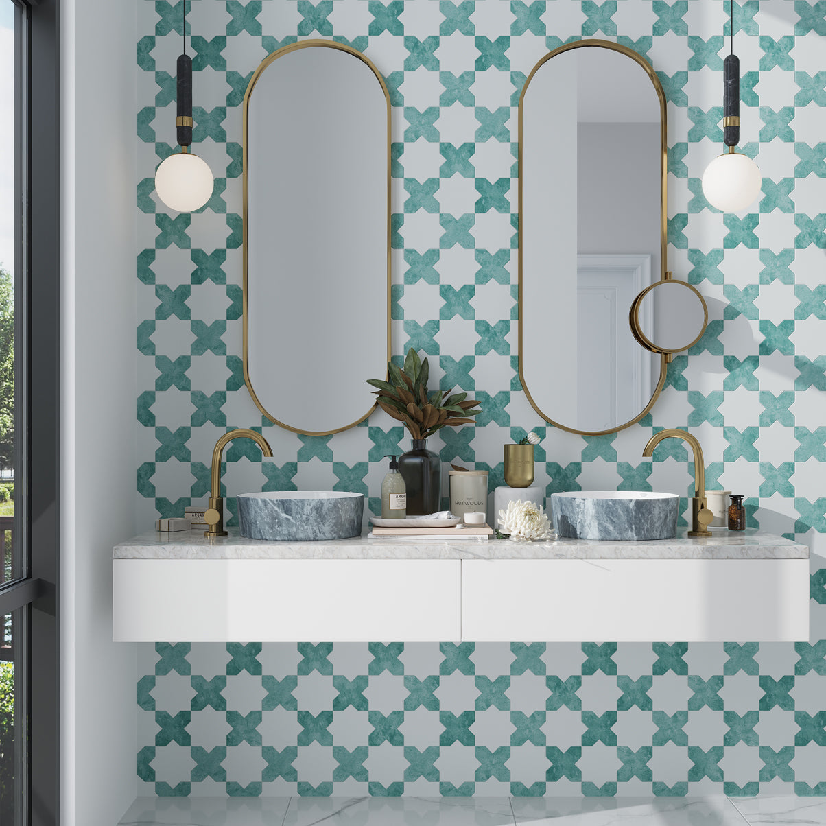 Pistachio Green 5x5 Matte Cross Ceramic Tile (27 pack, 5.37 sq ft/case)