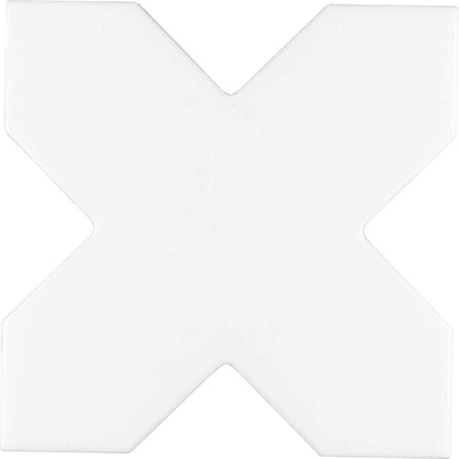 White 5x5 Matte Cross Ceramic Tile (27 pack, 5.37 sq ft/case)