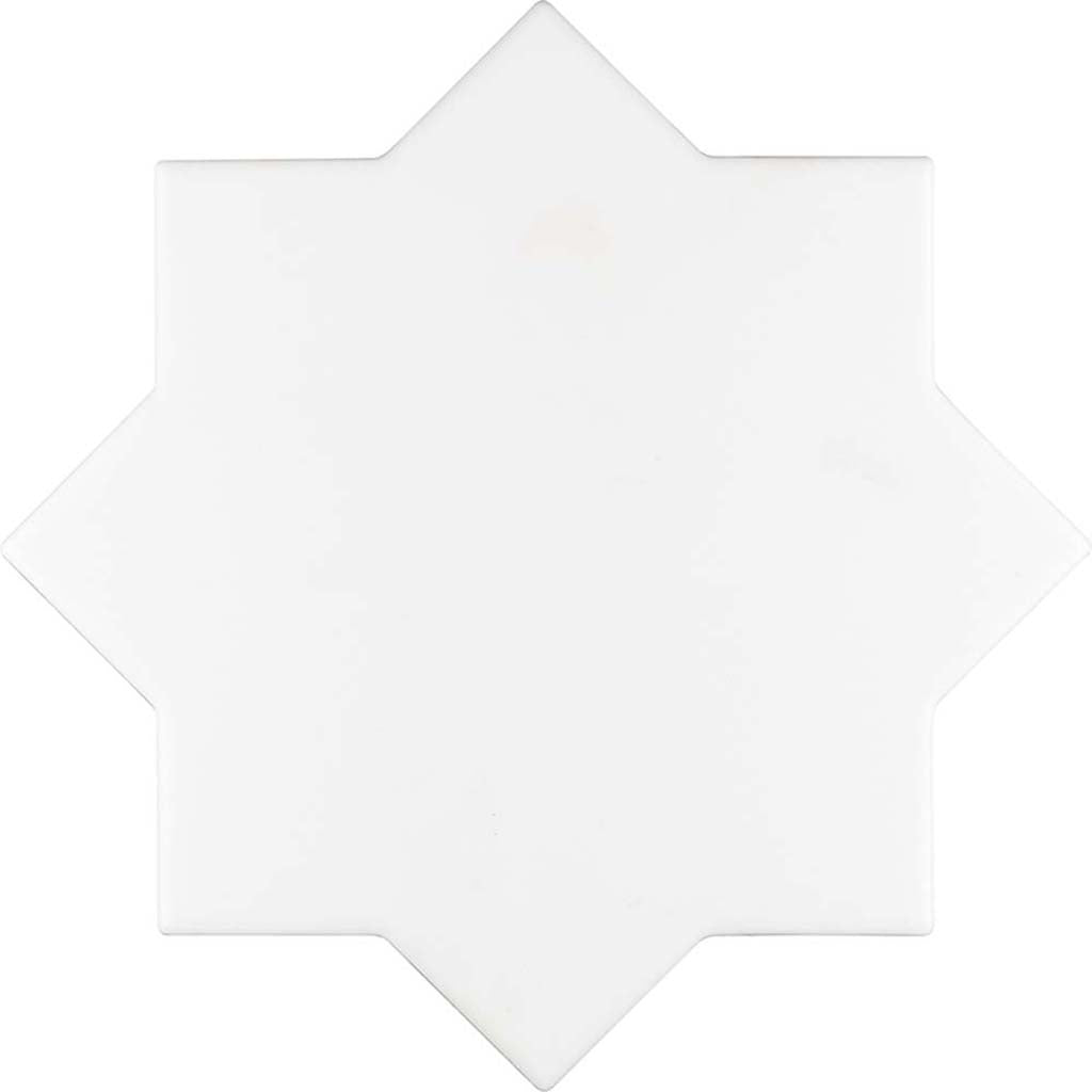White 5x5 Matte Star Ceramic Tile (27 pack, 5.37 sq ft/case)