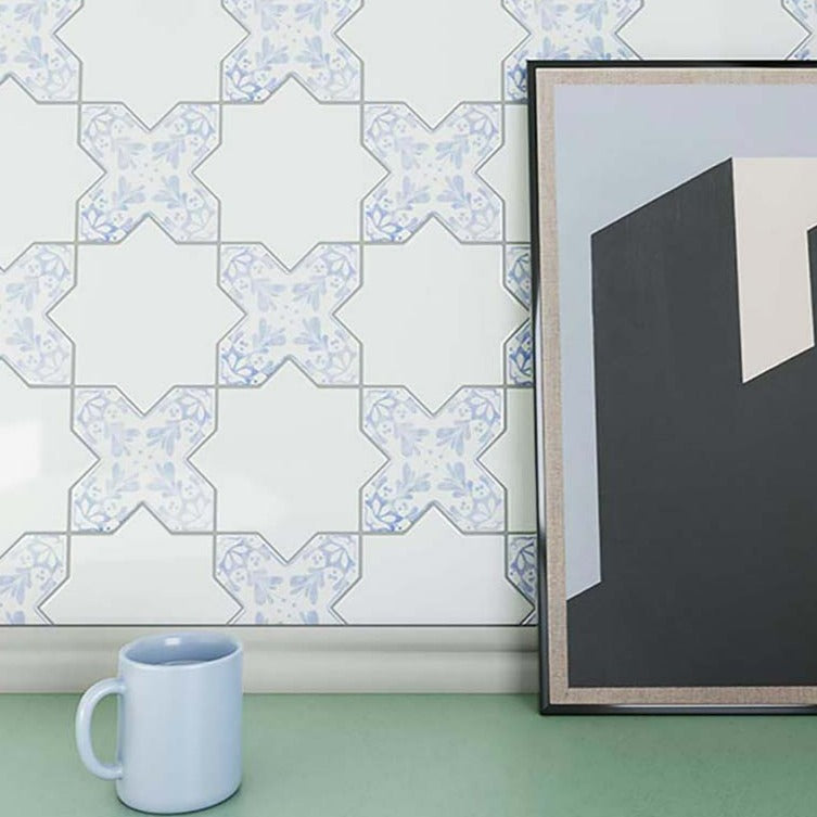 White 5x5 Matte Star Ceramic Tile (27 pack, 5.37 sq ft/case)