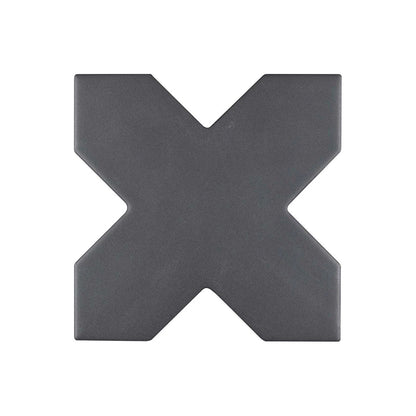Black 5x5 Matte Cross Ceramic Tile (27 pack, 5.37 sq ft/case)