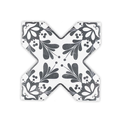 Black 5x5 Matte Ceramic Cross Deco Tile (27 pack, 5.37 sq ft/case)