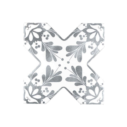 Light Gray 5x5 Matte Ceramic Cross Deco Tile (27 pack, 5.37 sq ft/case)