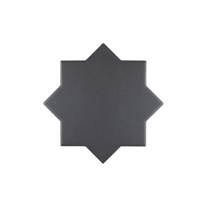 Black 5x5 Matte Star Ceramic Tile (27 pack, 5.37 sq ft/case)