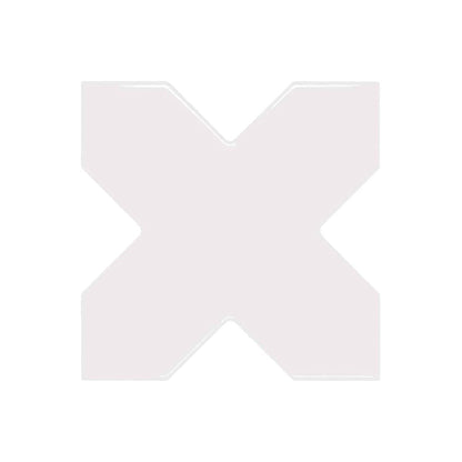 Pearl White 5x5 Glossy Cross Ceramic Tile (27 pack, 5.37 sq ft/case)