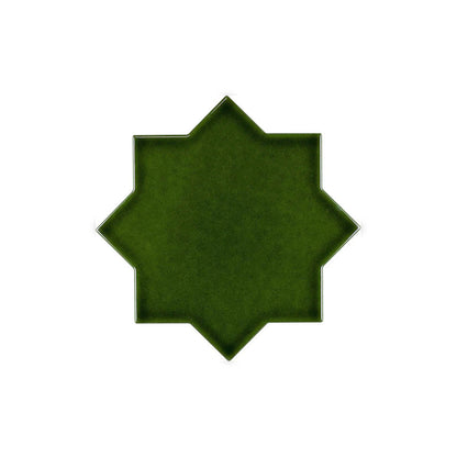 Dark Green 5x5 Glossy Star Ceramic Tile (27 pack, 5.37 sq ft/case)