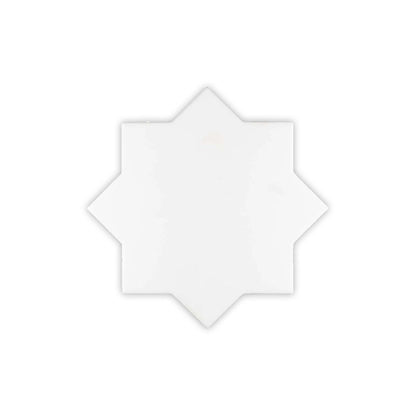 White 5x5 Matte Star Ceramic Tile (27 pack, 5.37 sq ft/case)