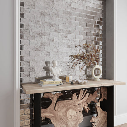Antique Mirror 3x6 Polished Glass Subway Tile (40 pack, 5 sq ft/case) - Sample