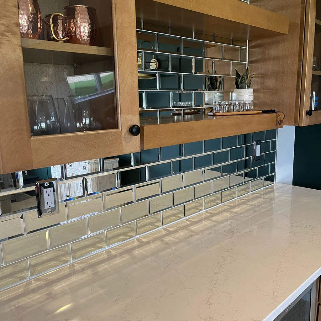 Clear Glass 3x12 Polished Glass Subway Tile (20 pack, 5 sq ft/case) - Sample