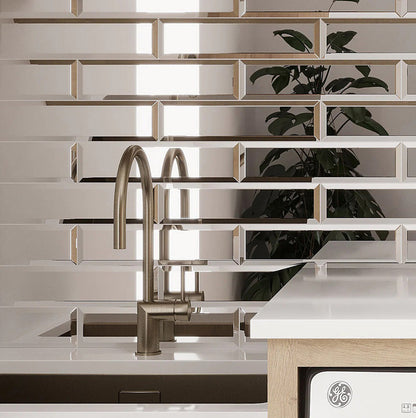 Clear Glass 3x12 Polished Glass Subway Tile (20 pack, 5 sq ft/case) - Sample