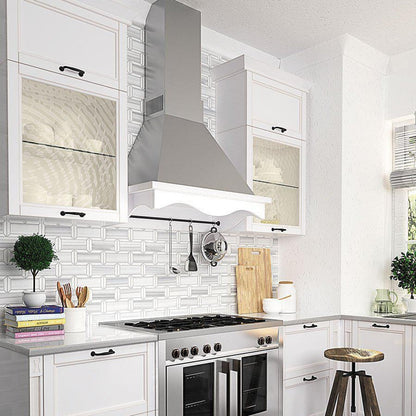 White Gray 10x12 Polished Brick Equator Thassos Marble Mosaic Tile (5 pack, 4.04 sq ft/case)