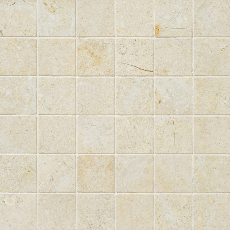 Jerusalem Light Honed 2x2 Limestone Mosaic