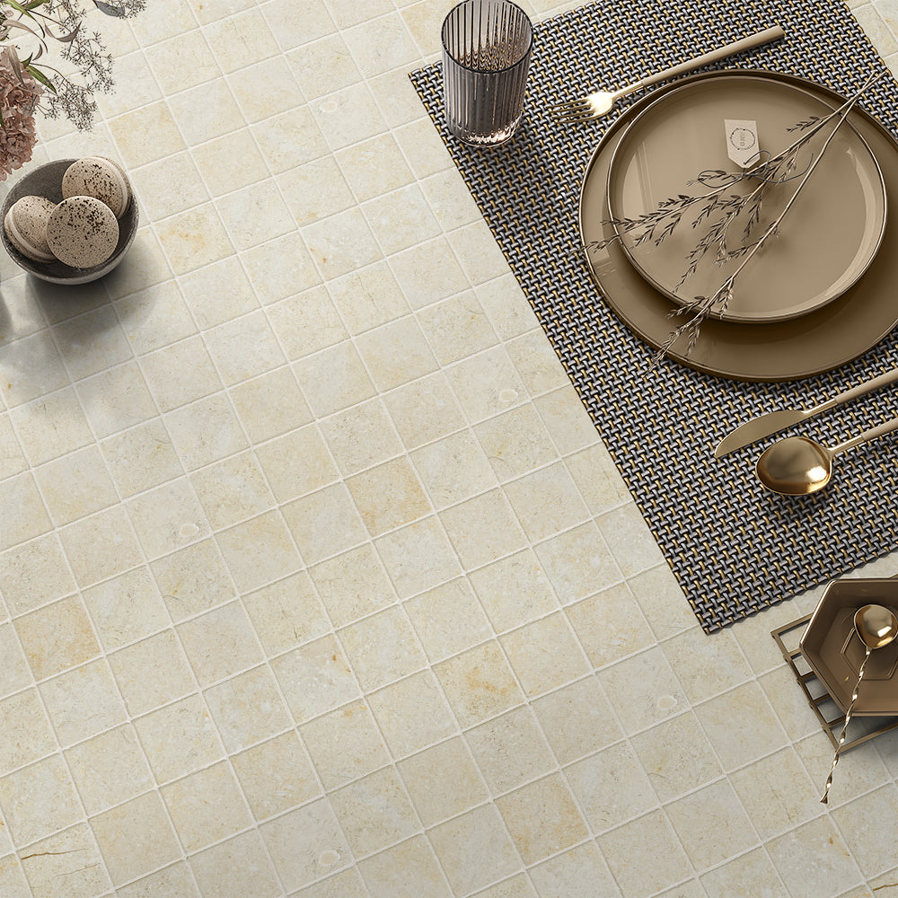 Jerusalem Light Honed 2x2 Limestone Mosaic