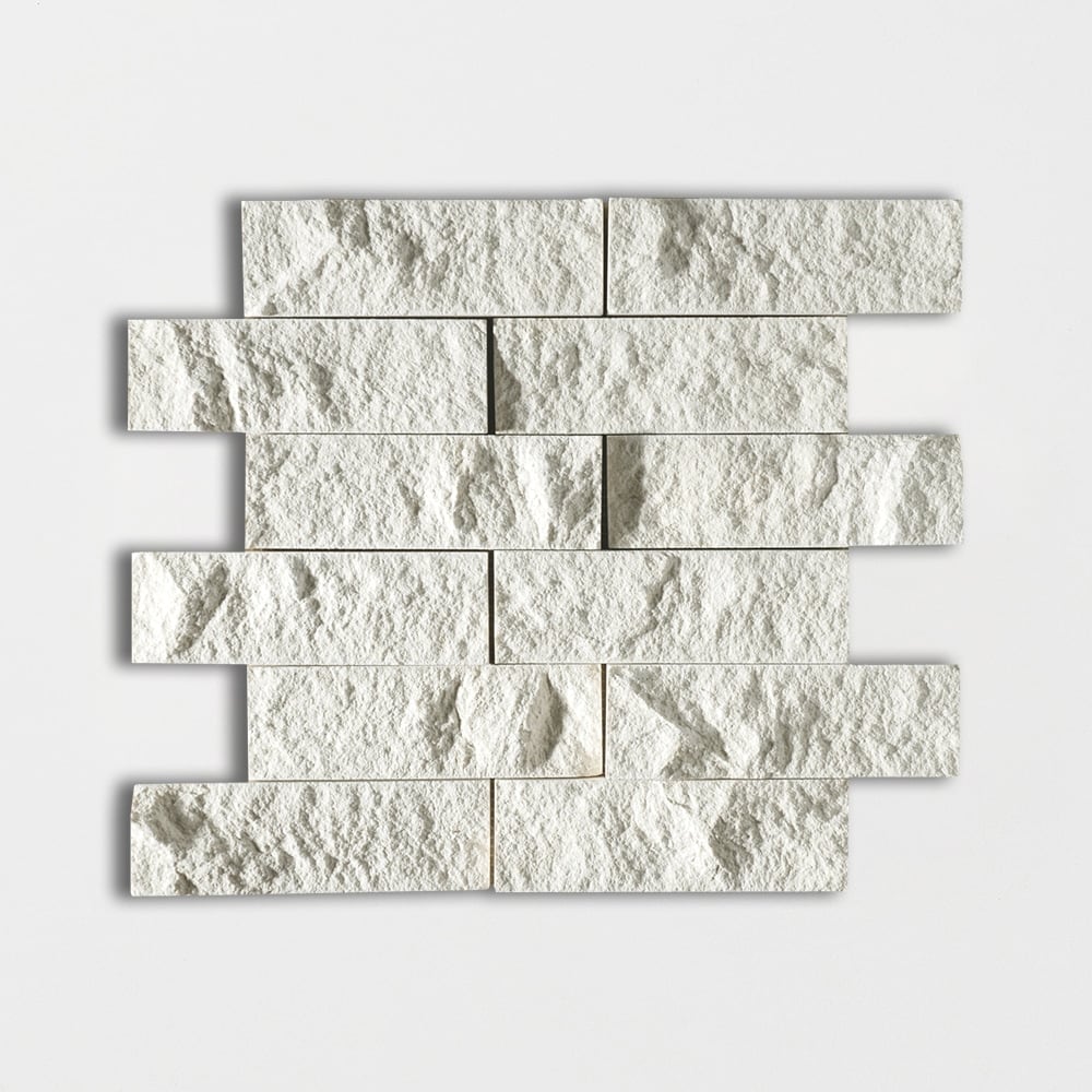 Paris Rock Face 2x6 Limestone Mosaic