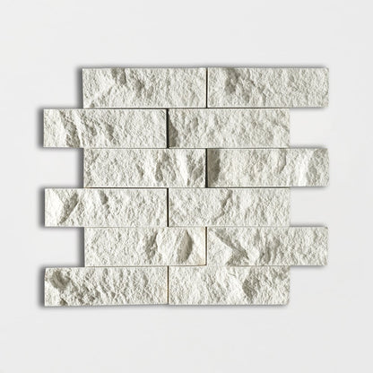 Paris Rock Face 2x6 Limestone Mosaic