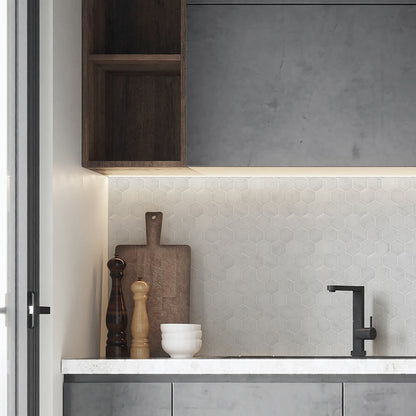 Calacatta T Honed Hexagon Marble Mosaic