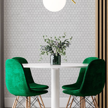 Calacatta T Honed Hexagon Marble Mosaic