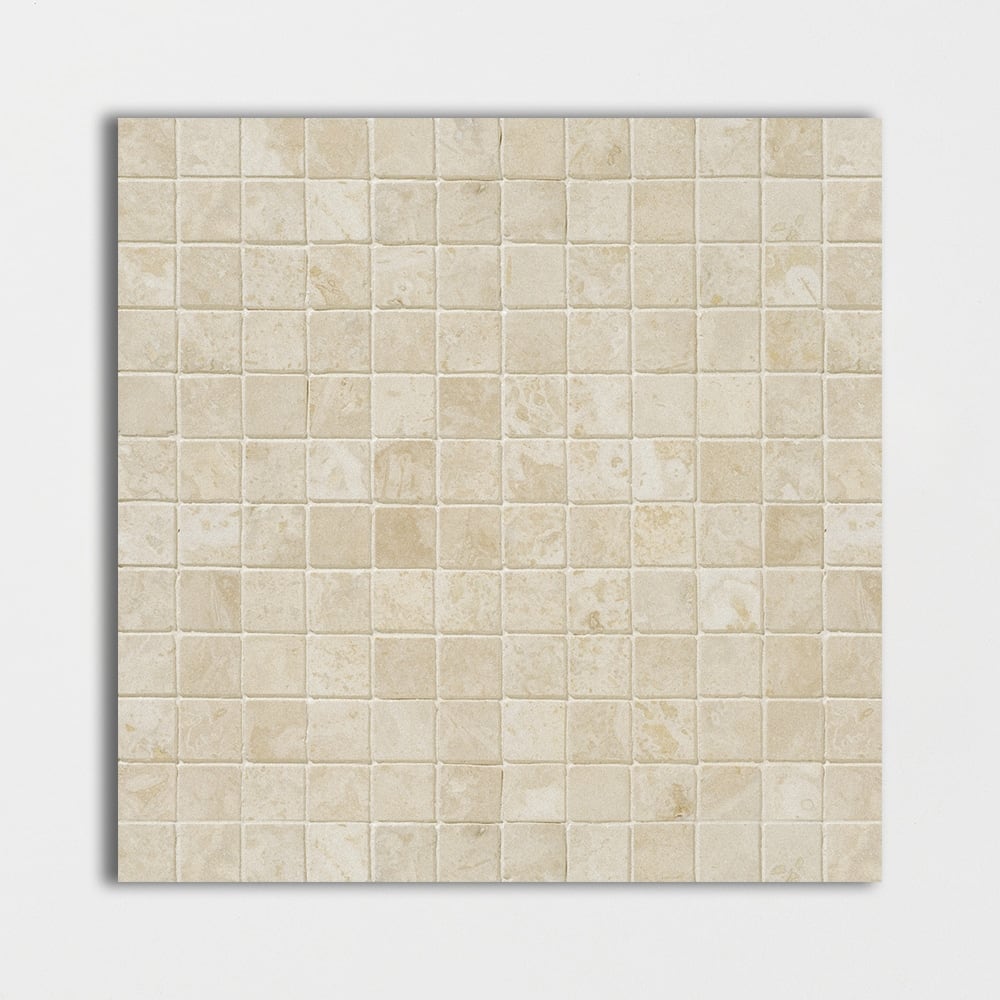 Chiaro Honed Filled 1x1 Travertine Mosaic