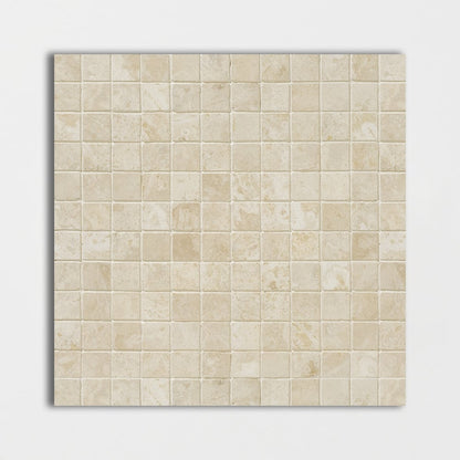 Chiaro Honed Filled 1x1 Travertine Mosaic