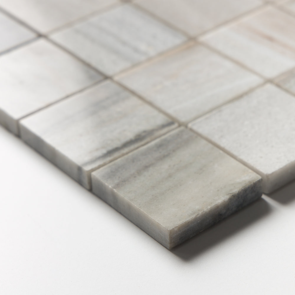 Silver Sky Polished 2x2 Marble Mosaic