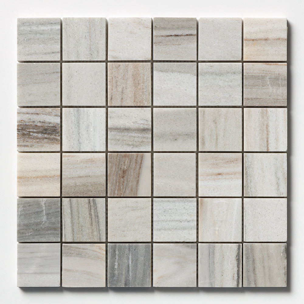 Silver Sky Polished 2x2 Marble Mosaic