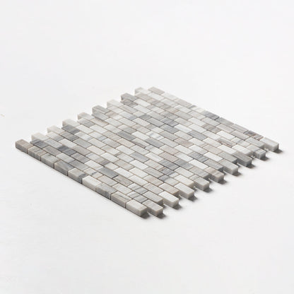 Silver Sky Polished 5/8x1 1/4 Marble Mosaic
