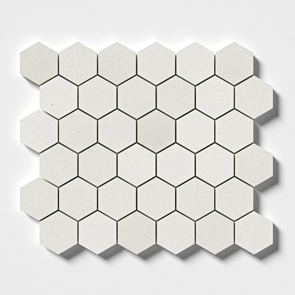 Paris Honed Hexagon Limestone Mosaic