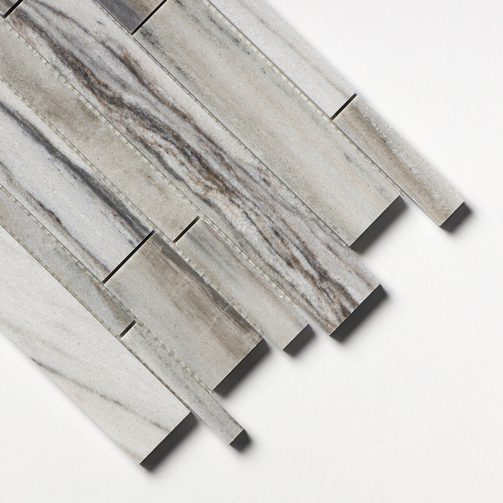 Silver Sky Polished Slides Marble Mosaic