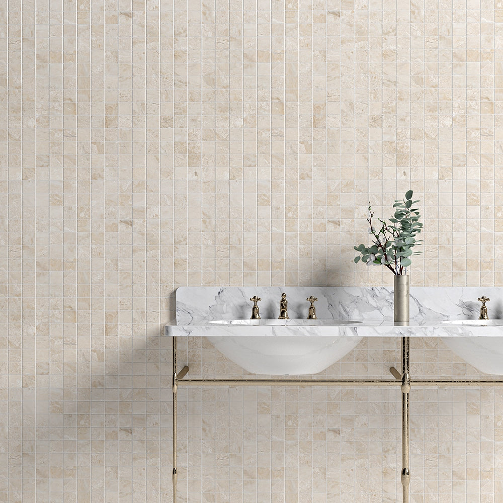 Royal Beige Honed 2x2 Marble Mosaic