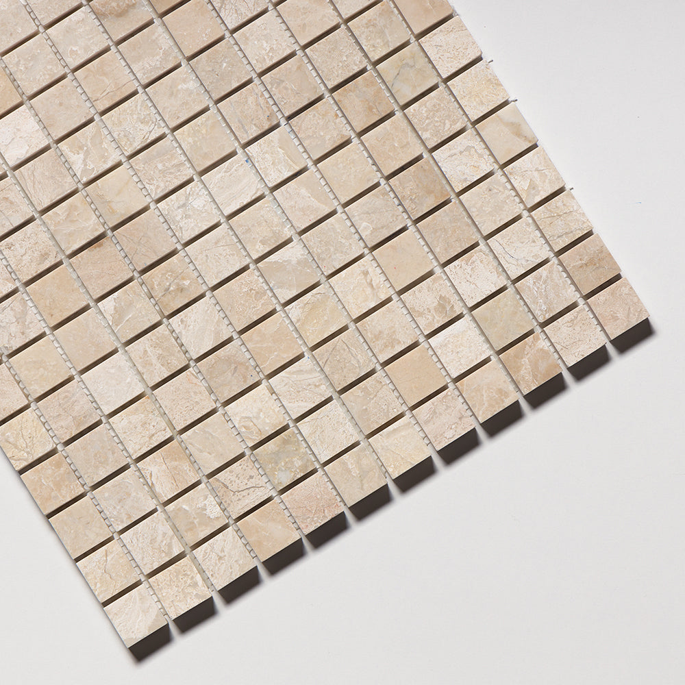 Royal Beige Honed 1x1 Marble Mosaic