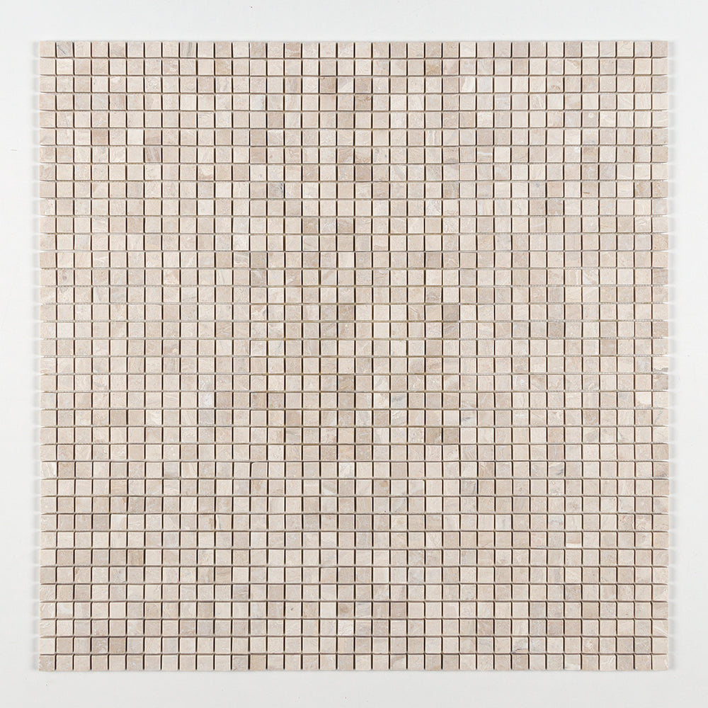 Royal Beige Tumbled 1x1 Marble Mosaic