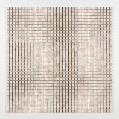 Royal Beige Tumbled 1x1 Marble Mosaic