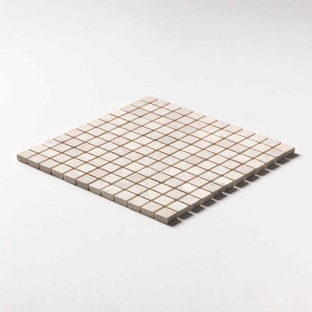 Royal Beige Tumbled 1x1 Marble Mosaic