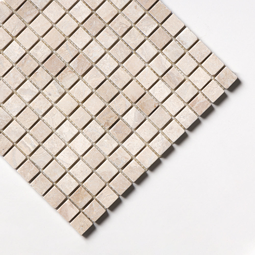 Royal Beige Tumbled 1x1 Marble Mosaic