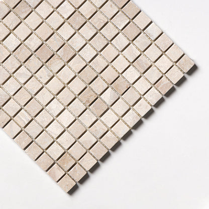 Royal Beige Tumbled 1x1 Marble Mosaic