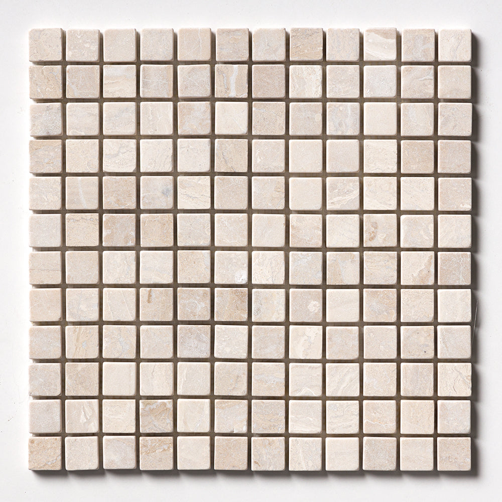 Royal Beige Tumbled 1x1 Marble Mosaic