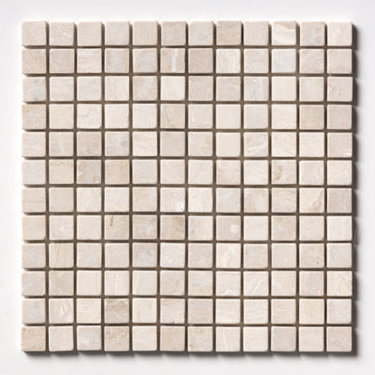 Royal Beige Tumbled 1x1 Marble Mosaic