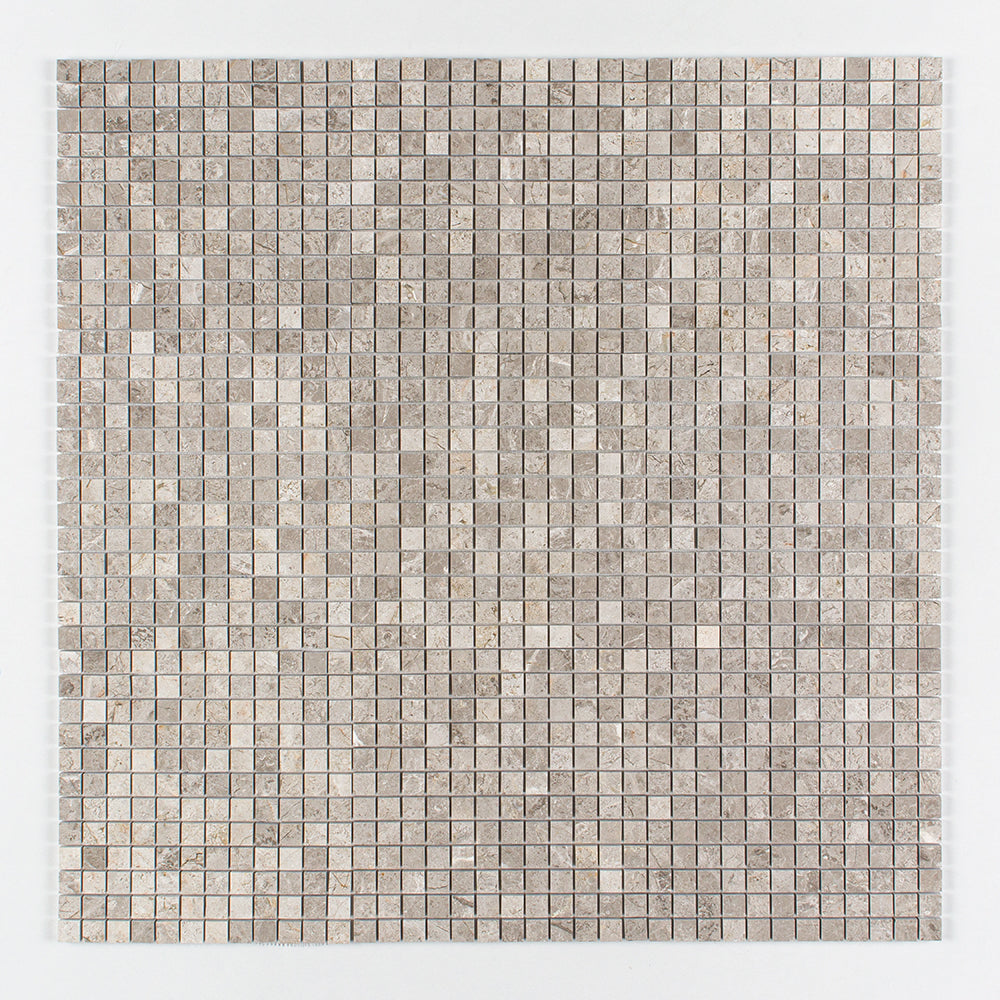 Silver Mystique Polished 1x1 Marble Mosaic