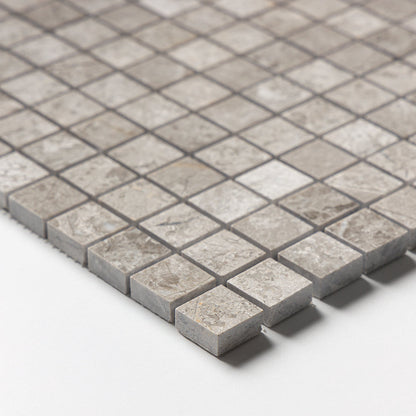 Silver Mystique Polished 1x1 Marble Mosaic