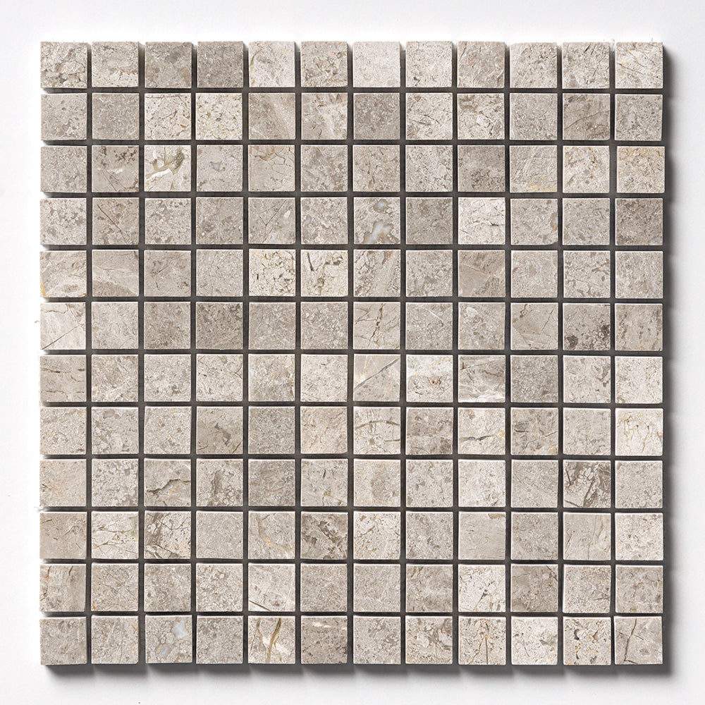 Silver Mystique Polished 1x1 Marble Mosaic