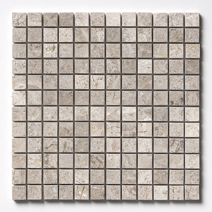 Silver Mystique Polished 1x1 Marble Mosaic