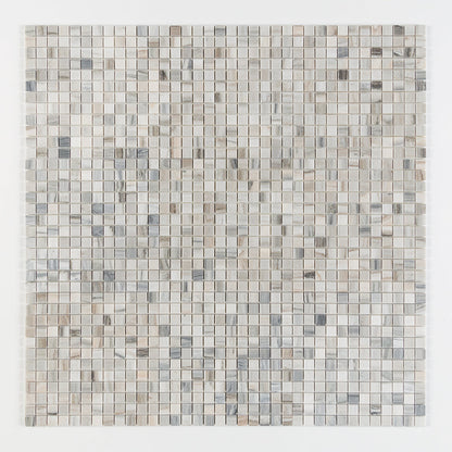 Silver Sky Polished 1x1 Marble Mosaic