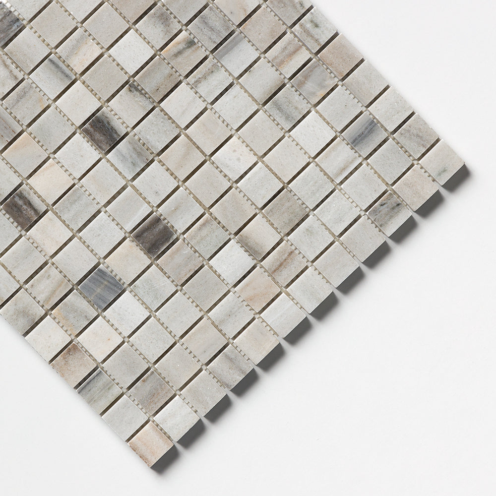 Silver Sky Polished 1x1 Marble Mosaic