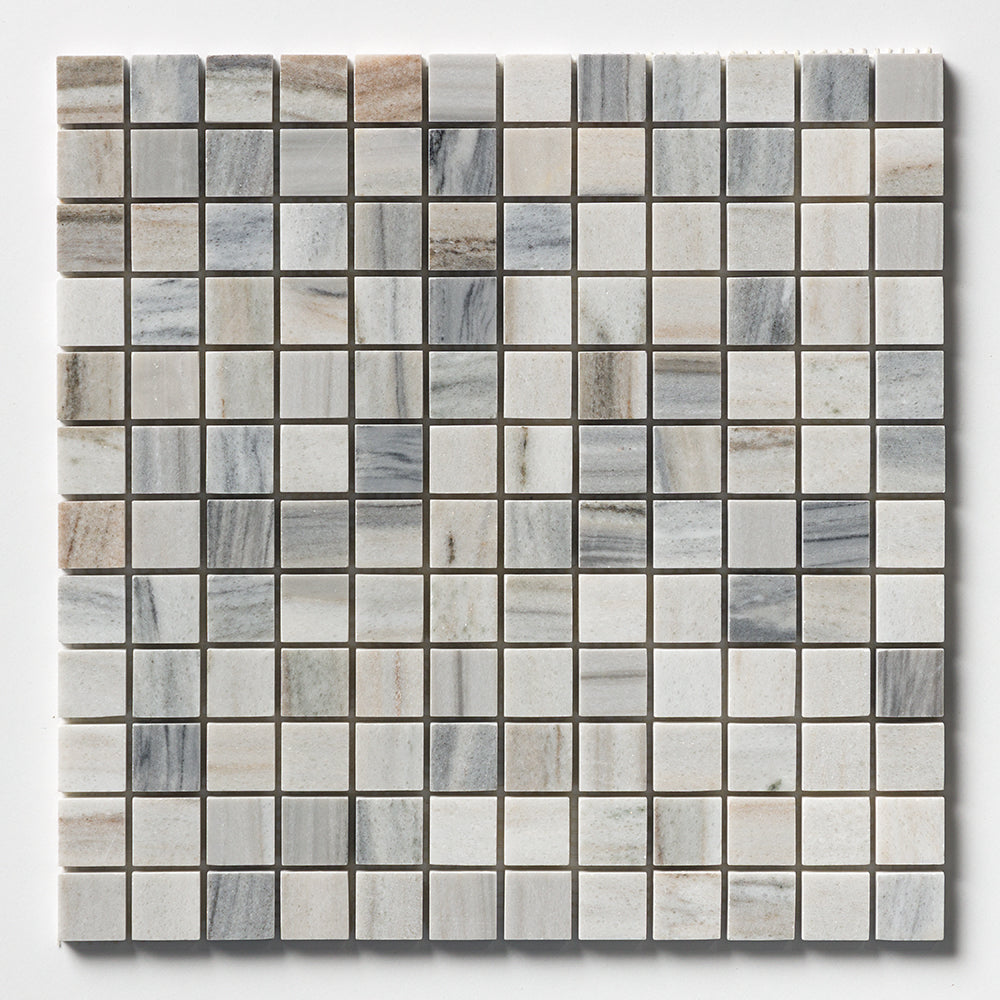 Silver Sky Polished 1x1 Marble Mosaic