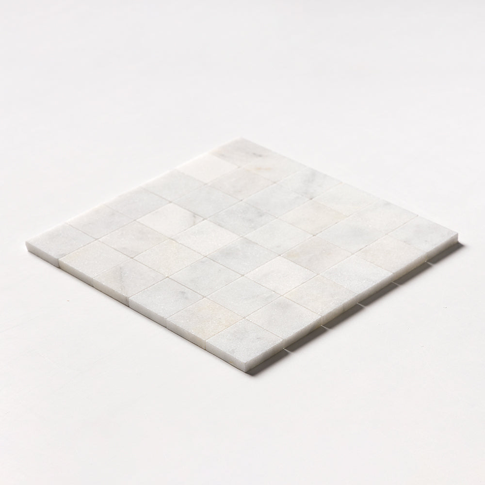 Calacatta T Honed 2x2 Marble Mosaic