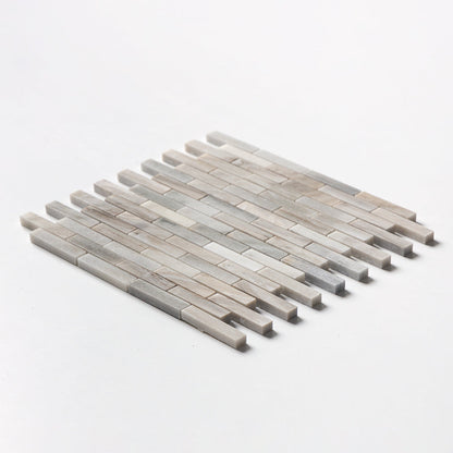 Silver Sky Polished 5/8x3 Marble Mosaic