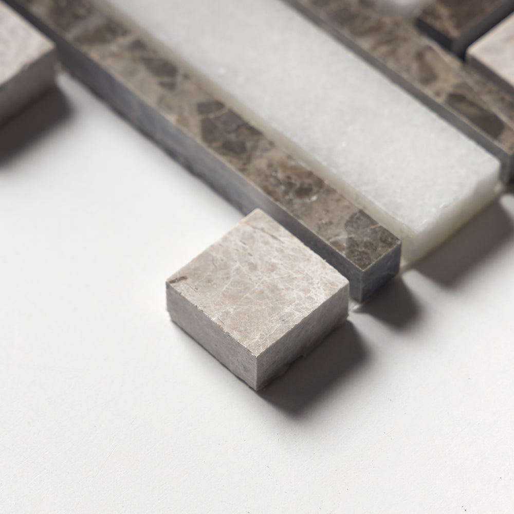 Calacatta T Polished Thin Basket Marble Mosaic
