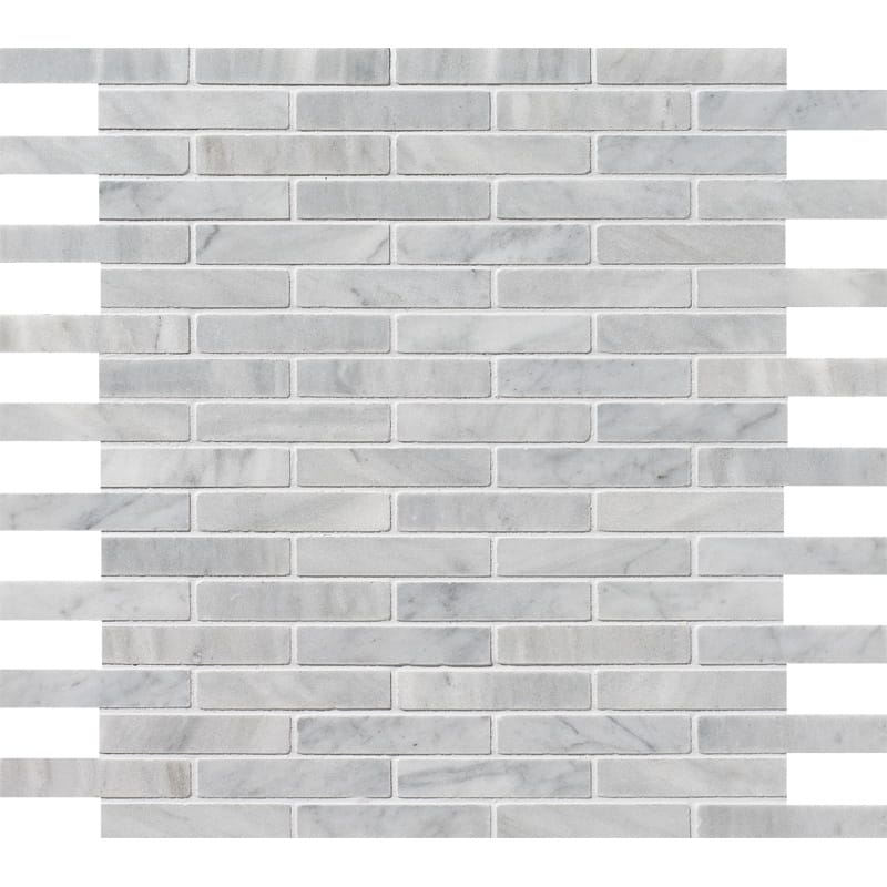 Carrara T Honed 5/8x3 Marble Mosaic