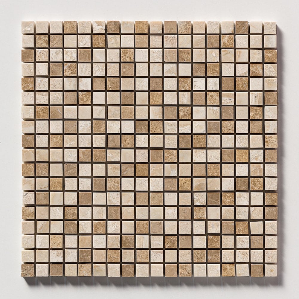 Royal Beige Polished 5/8x5/8 Marble Mosaic