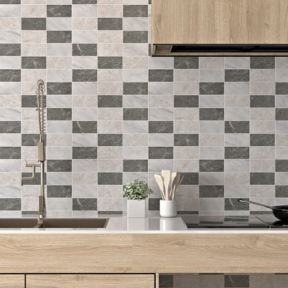 Praha Honed Subway On Mesh Marble Mosaic